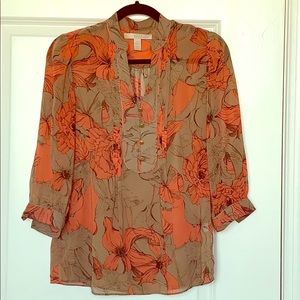 Banana Republic Heritage XS Flowy Blouse Silk